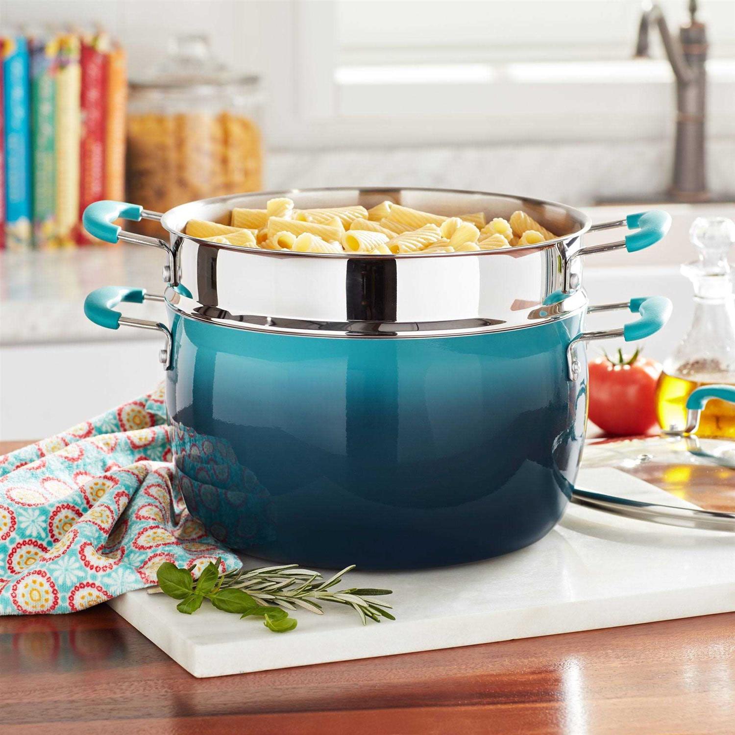 The Pioneer Woman 7qt Stock Pot with Steamer - Image 2