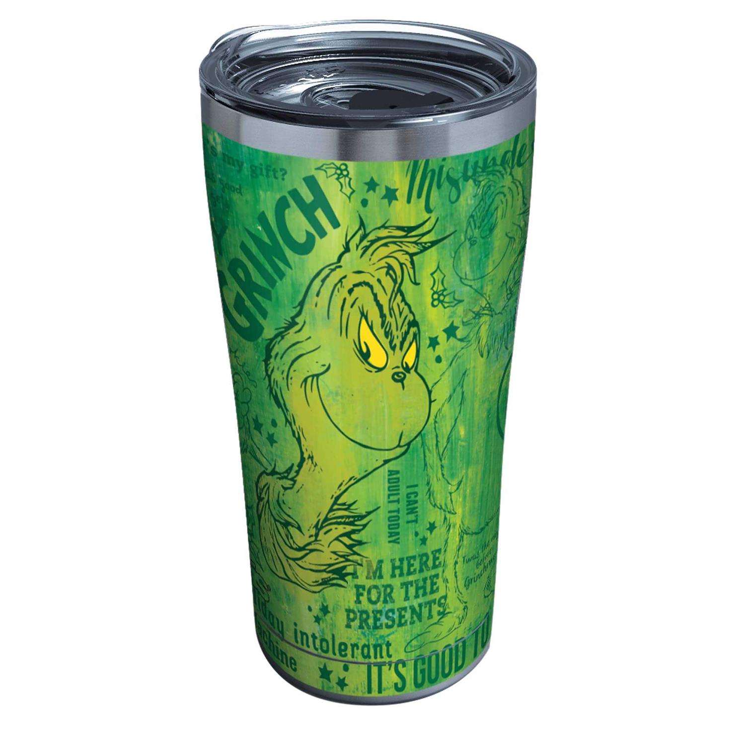 Tervis Triple Walled Dr. Seuss Grinch Green Christmas Insulated Tumbler Cup Keeps Drinks Cold & Hot