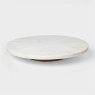 Threshold 14&” Marble Lazy Susan White