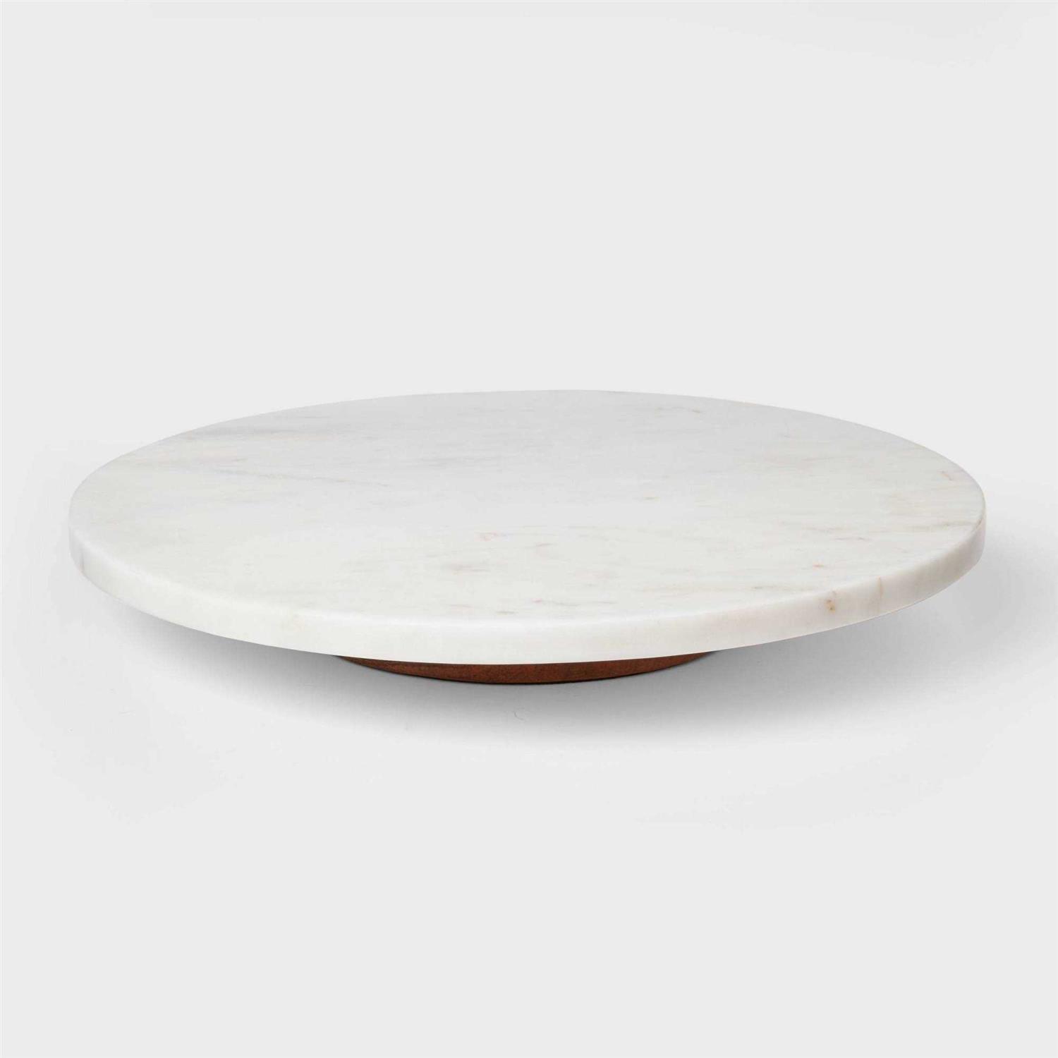 Threshold 14&” Marble Lazy Susan White