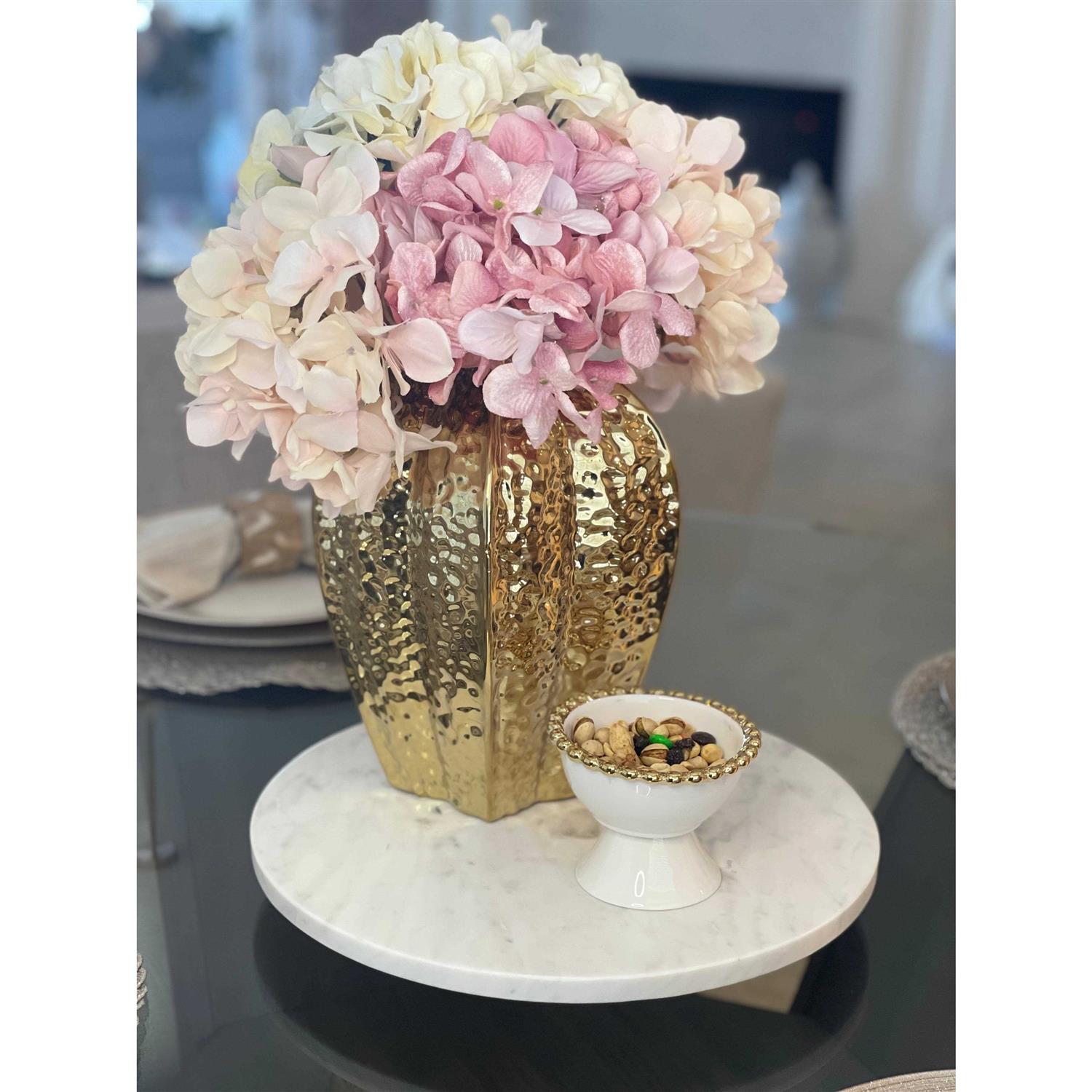 Threshold 14&” Marble Lazy Susan White - Image 2