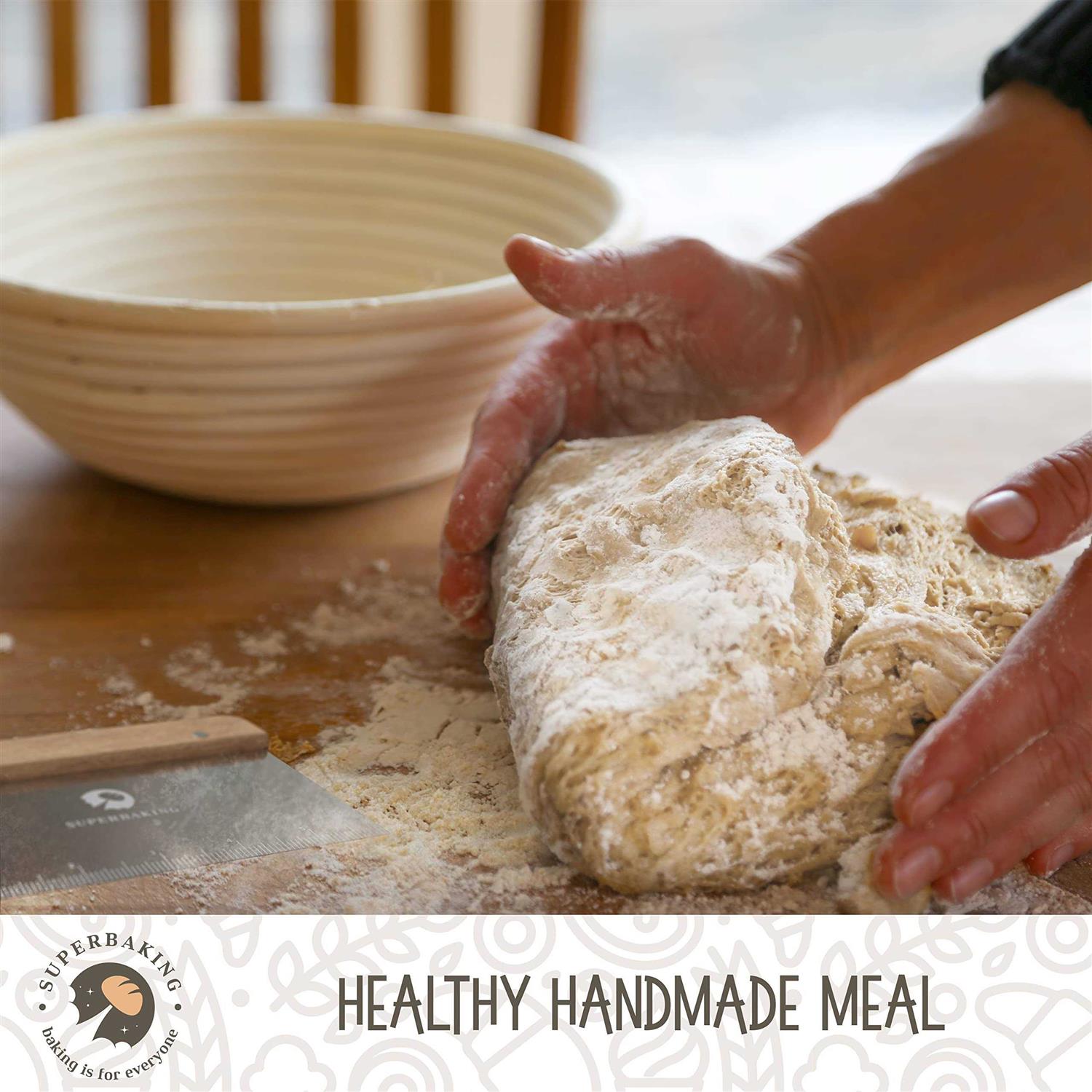 Superbaking Bread Proofing Basket Round 9 inch Sourdough Starter Kit - Image 4