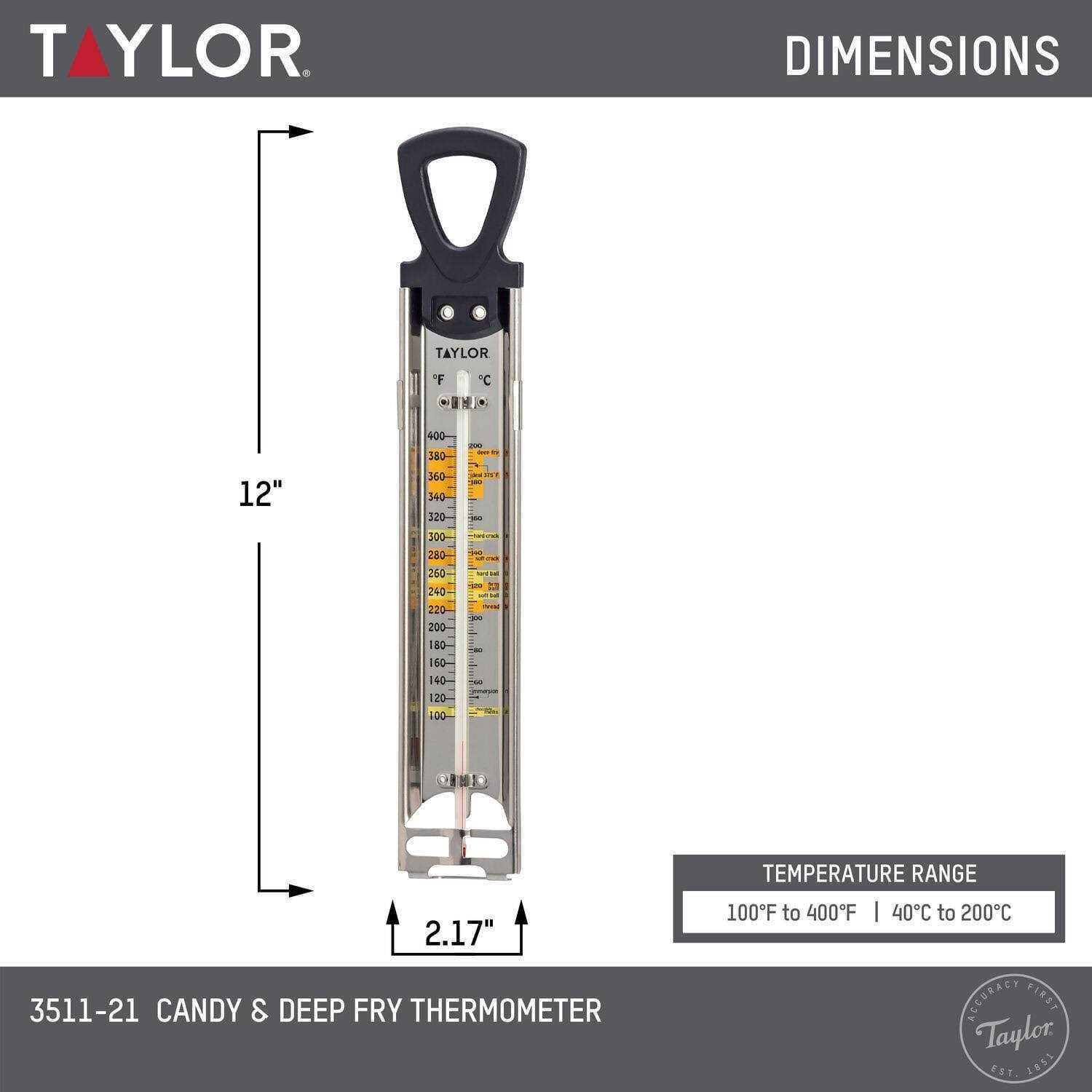 Taylor Candy/Deep Fry Thermometer with Temperature Guide - Image 5
