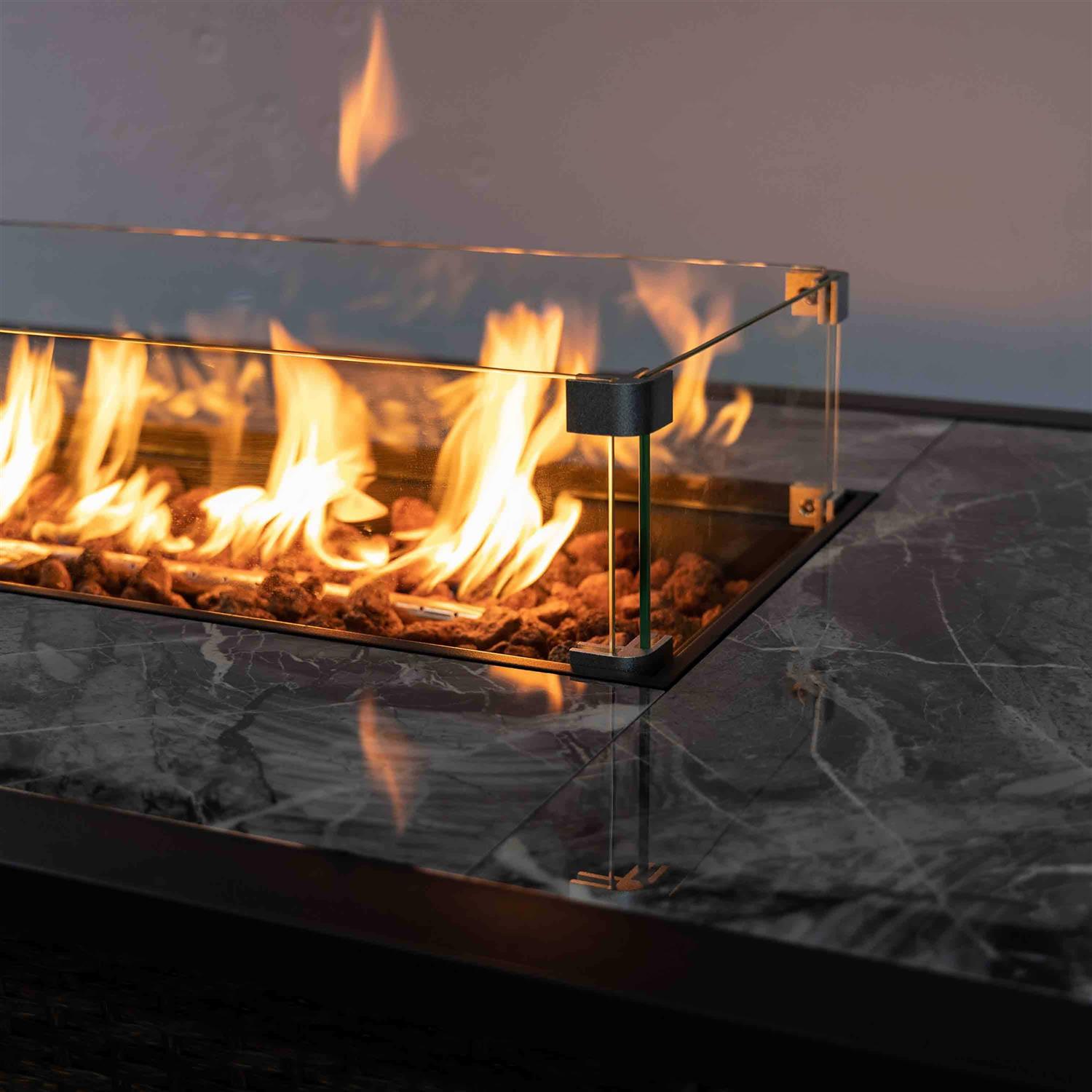 Deko Living 20lbs Wicker Gas Outdoor Firepit Table COB10002 - Image 4