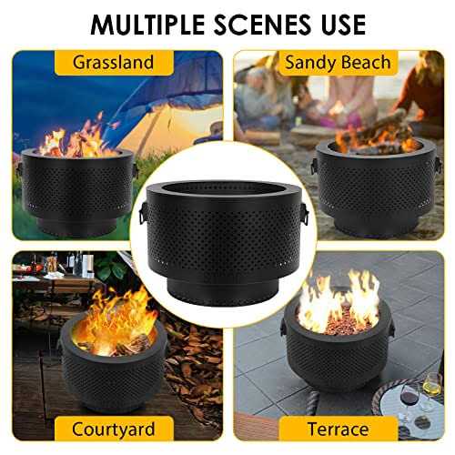 STBoo Smokeless Fire Pits for Outside with Portable Carrying Storage Bag - Image 5