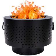STBoo Smokeless Fire Pits for Outside with Portable Carrying Storage Bag