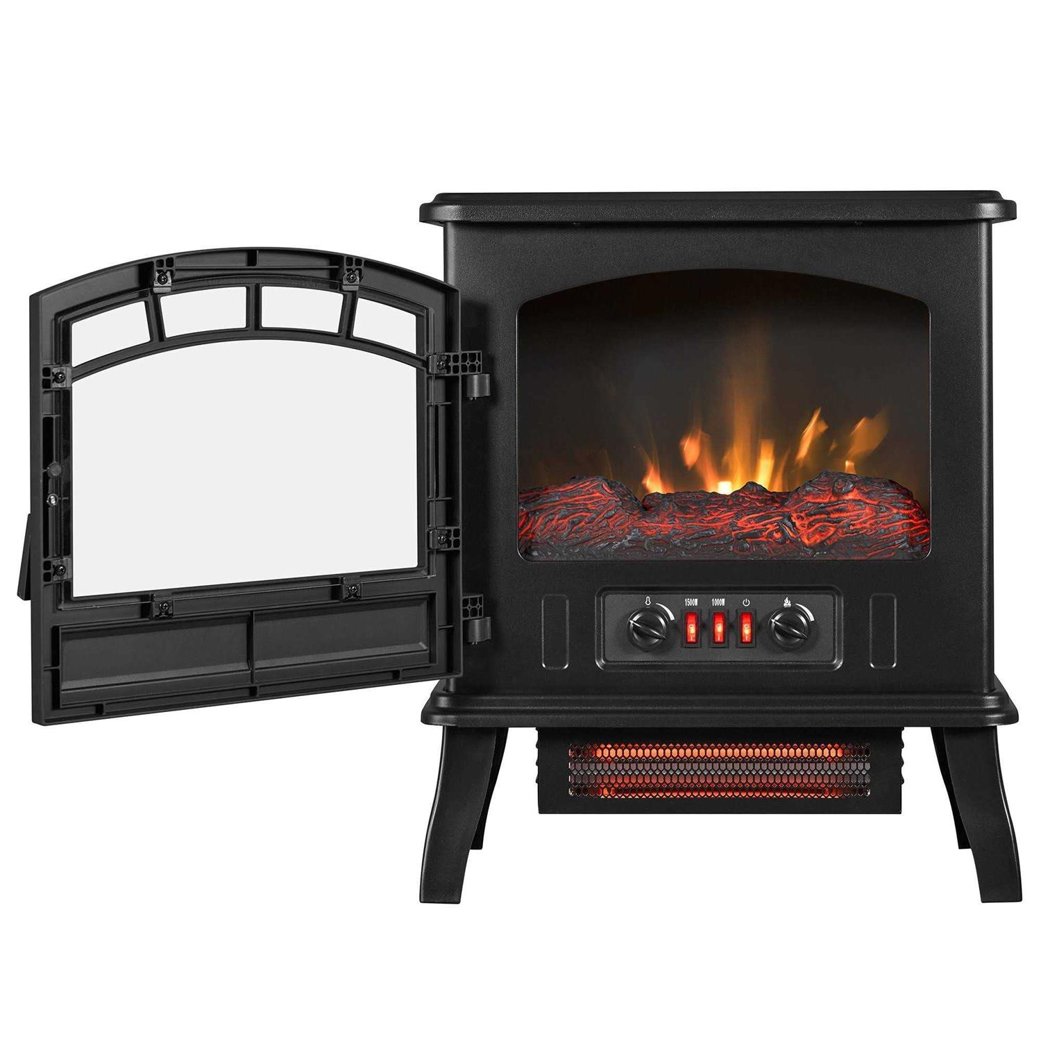 Style Selections 5200-BTU Metal Infrared Quartz Electric Stove with Thermostat CFI-7025-01 - Image 3