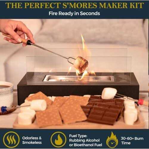ROZATO Tabletop Fire Pit with Smores Maker Kit Portable - Image 5