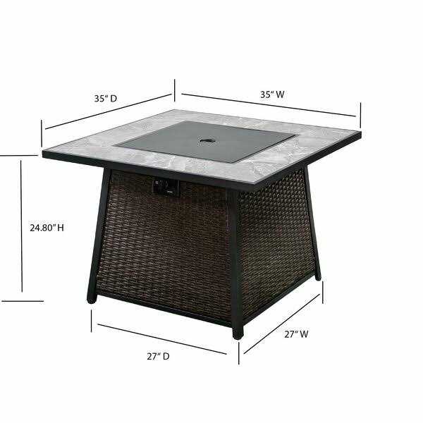 Deko Living 20lbs Gas Outdoor Firepit Table COB10001 - Image 4