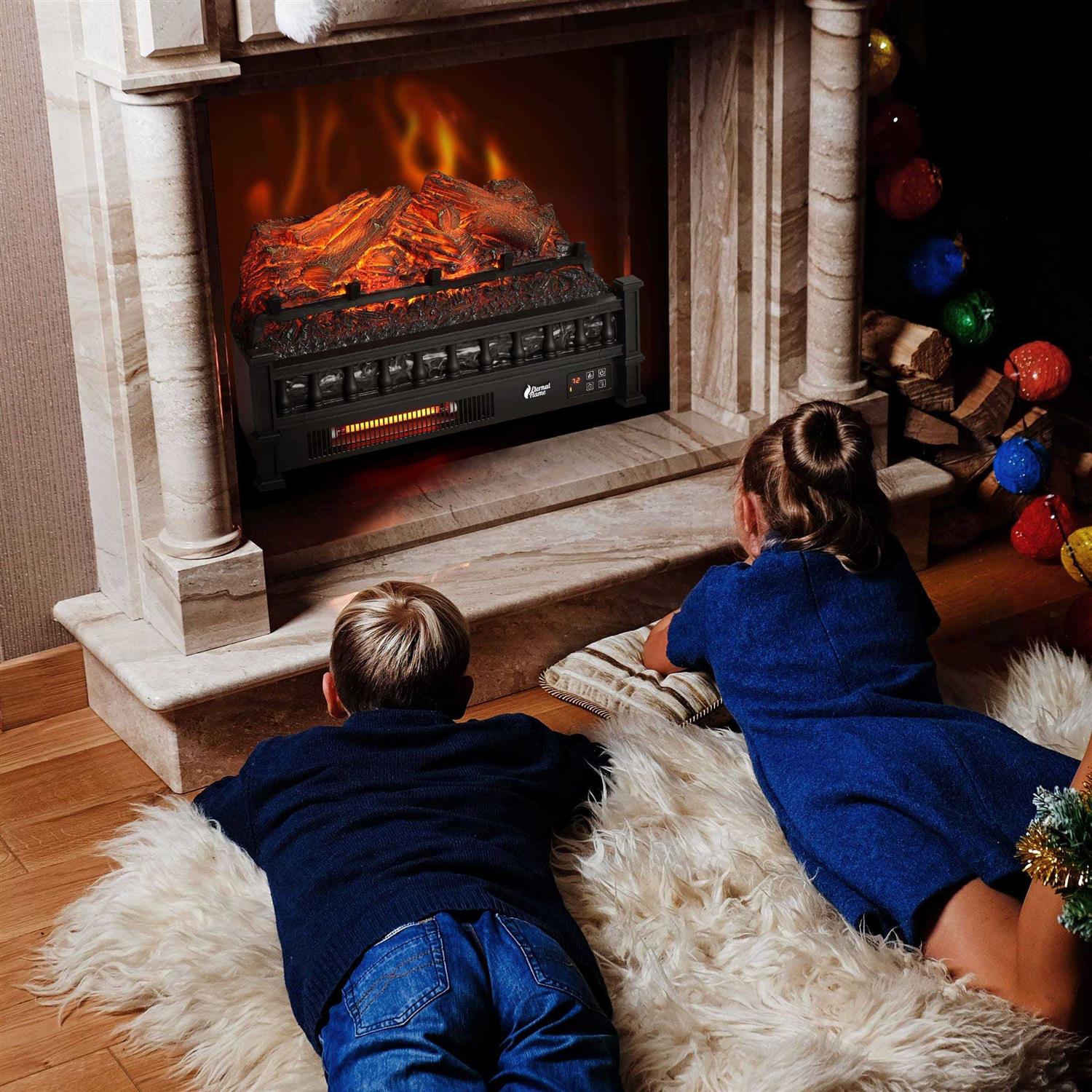 TURBRO 23 Eternal Flame Infrared Quartz Electric Fireplace Logs - Image 2
