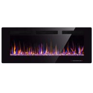 Xbeauty 50 Electric Fireplace in-Wall Recessed and Wall Mounted 1500w Fireplace Heater
