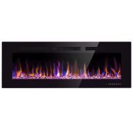 Xbeauty 50 Electric Fireplace in-Wall Recessed and Wall Mounted 1500w Fireplace Heater