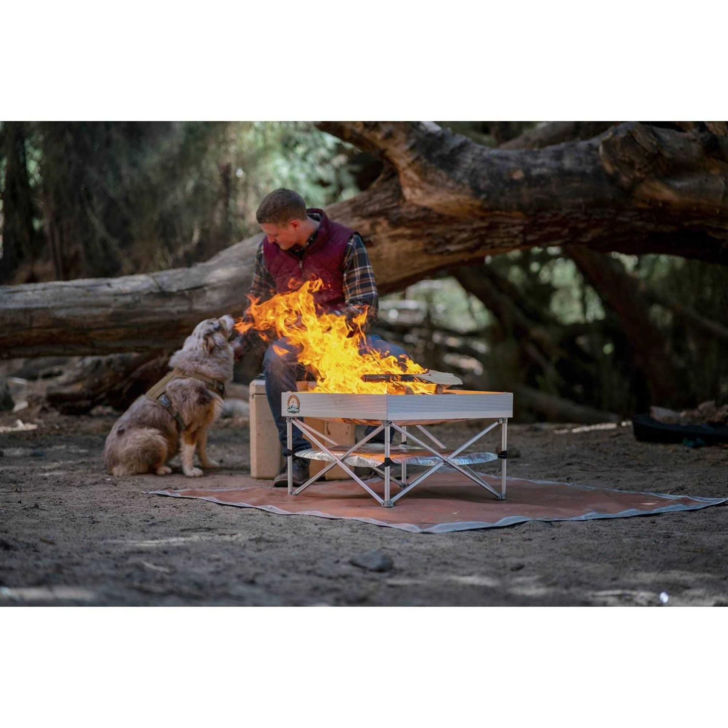 Fireside Outdoor Pop Up Fire Pit & Heat Shield - Image 2