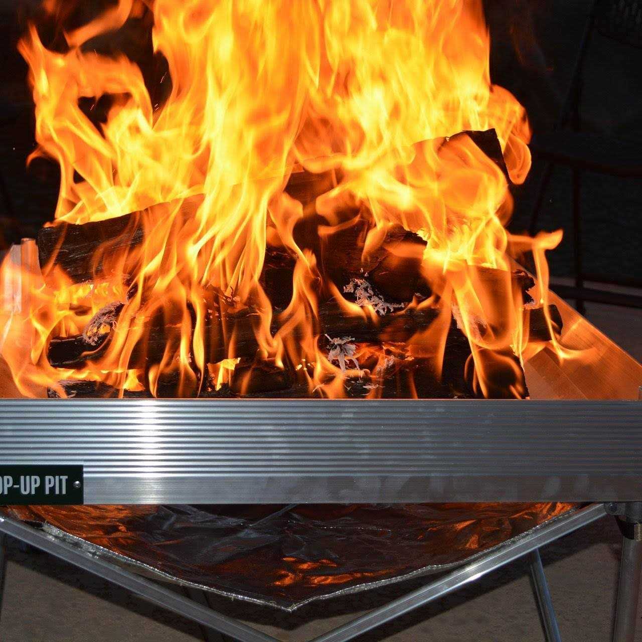 Fireside Outdoor Pop Up Fire Pit & Heat Shield - Image 3