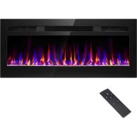Electric Fireplace Recessed and Wall Mounted, Fireplace Heater and Linear Fireplace