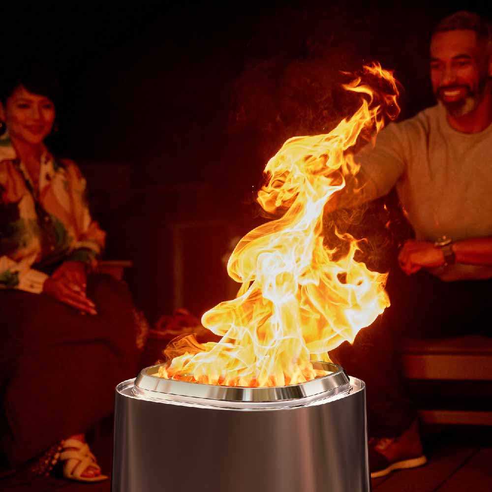 East OAK Fire Pit Smokeless 21&” for Outside Patio 304 Stainless Steel Wood Burning Fireplaces - Image 2