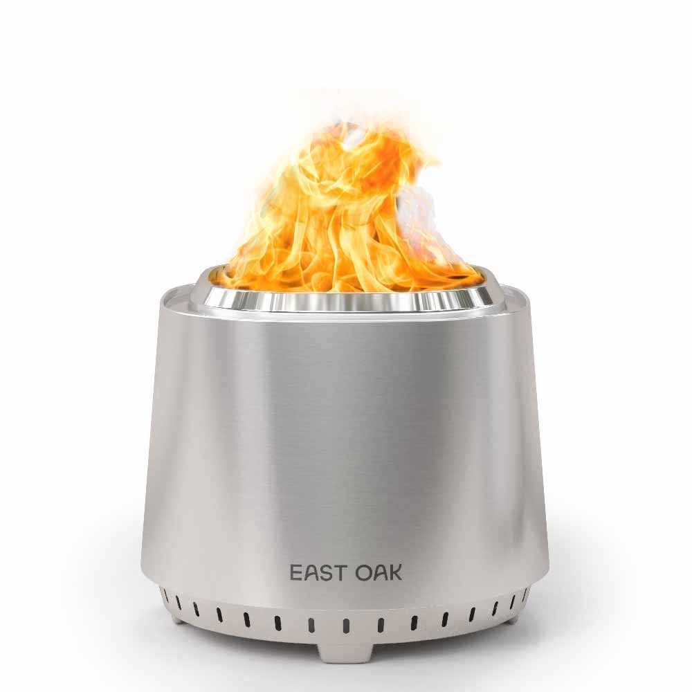 East OAK Fire Pit Smokeless 21&” for Outside Patio 304 Stainless Steel Wood Burning Fireplaces - Image 3