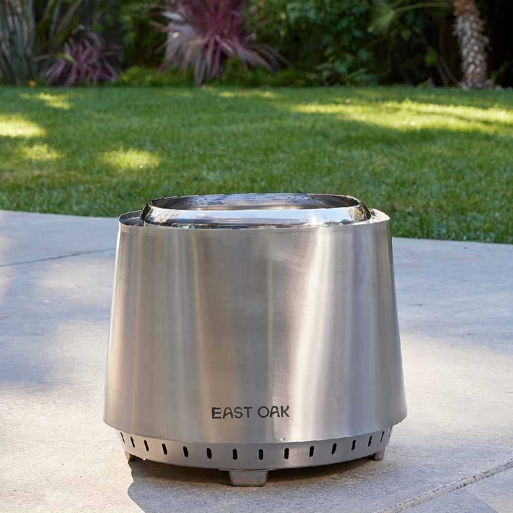 East OAK Fire Pit Smokeless 21&” for Outside Patio 304 Stainless Steel Wood Burning Fireplaces - Image 5