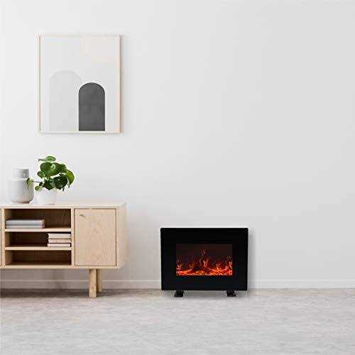 FLAME&SHADE Wall Mounted Electric Fireplace, 22-Inch Wide Flat Screen, Freestanding or Hanging Portable Room Heater with Remote - Image 3