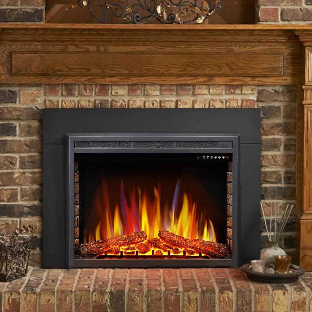 Electric Fireplace Insert Freestanding & Recessed Electric Heater Remote Control 750W/1500W R.W.FLAME - Image 4