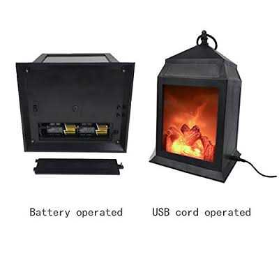 Fireplace Lantern and Battery Operated Usb Operated 6 Hour Timer Included Tabletop Fireplace Lantern Indoor/outdoor Fireplace Lamp - Image 2