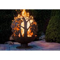 EsschertDesign Fancy Flames Sphere Leaf Outdoor Fire Pit