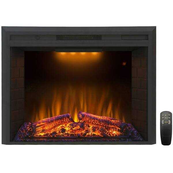 Valuxhome 33 in. 750-Watt/1500-Watt Electric Fireplace Insert with Overheating Protection - Image 4