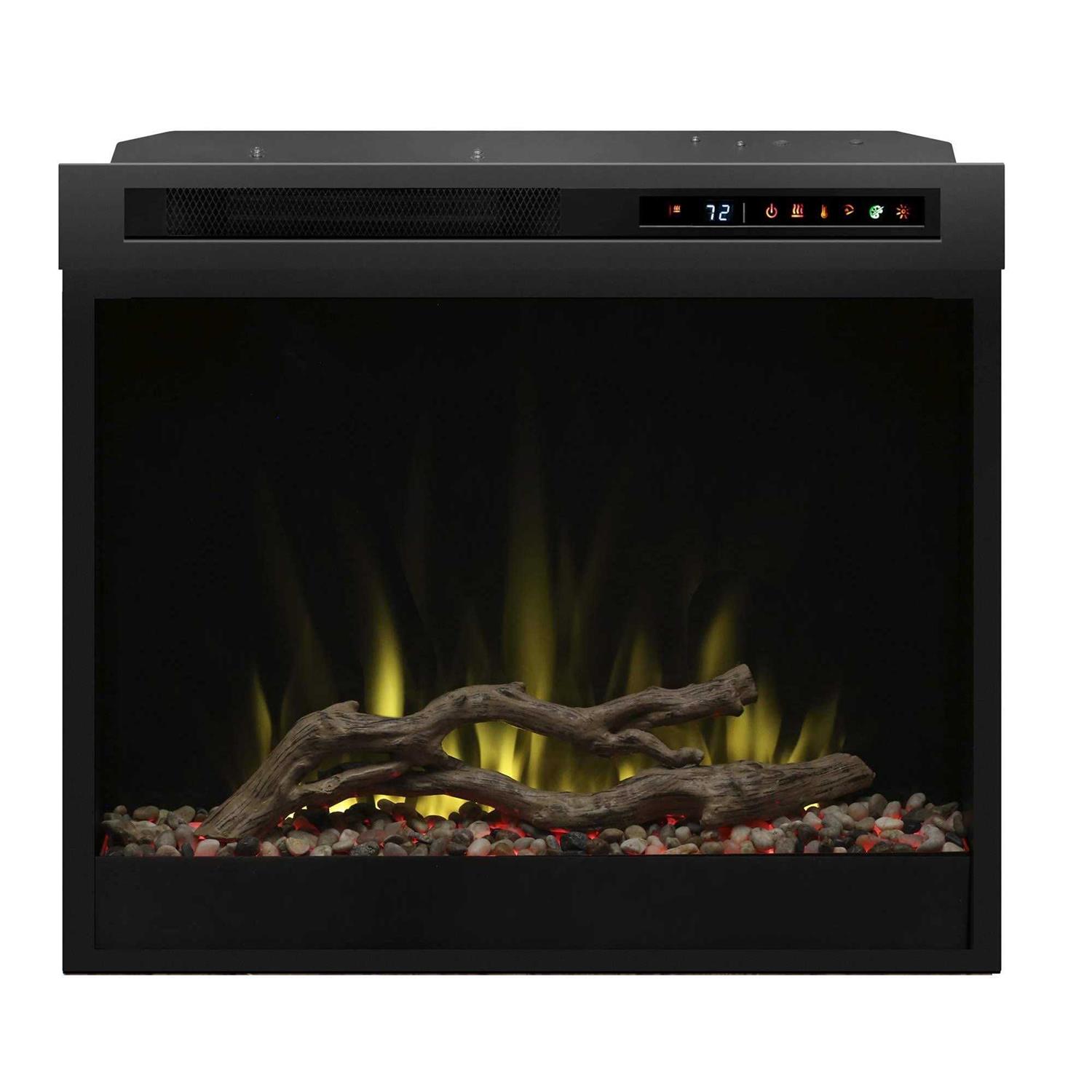 Dimplex 28-in Multi-Fire XHD Pro Plug-in Electric Fireplace with Acrylic Ice & Driftwood