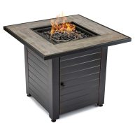 Style Selections 30-in W 50000-BTU Black/Brown/Gray Steel Propane Gas Fire Pit Table GAD15418L