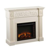 SEI Furniture Calvert Carved Electric Fireplace