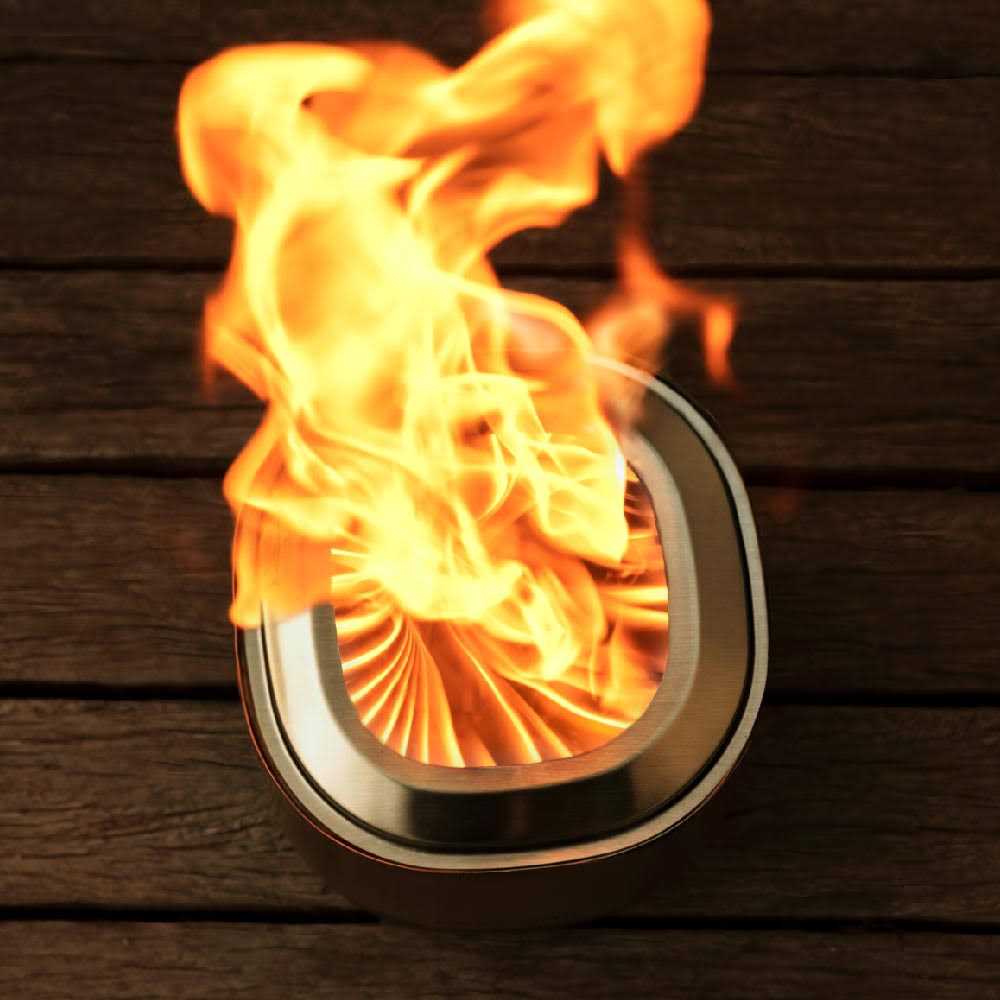 East OAK BRASA Mini Tabletop Fire Pit with Stand, for Patio and Outdoor Camping - Image 2