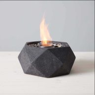 TerraFlame Concrete Geo Fire Bowl Table Top