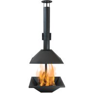 Sunnydaze Decor Modern Backyard Steel Outdoor Wood-Burning Chiminea Fire Pit