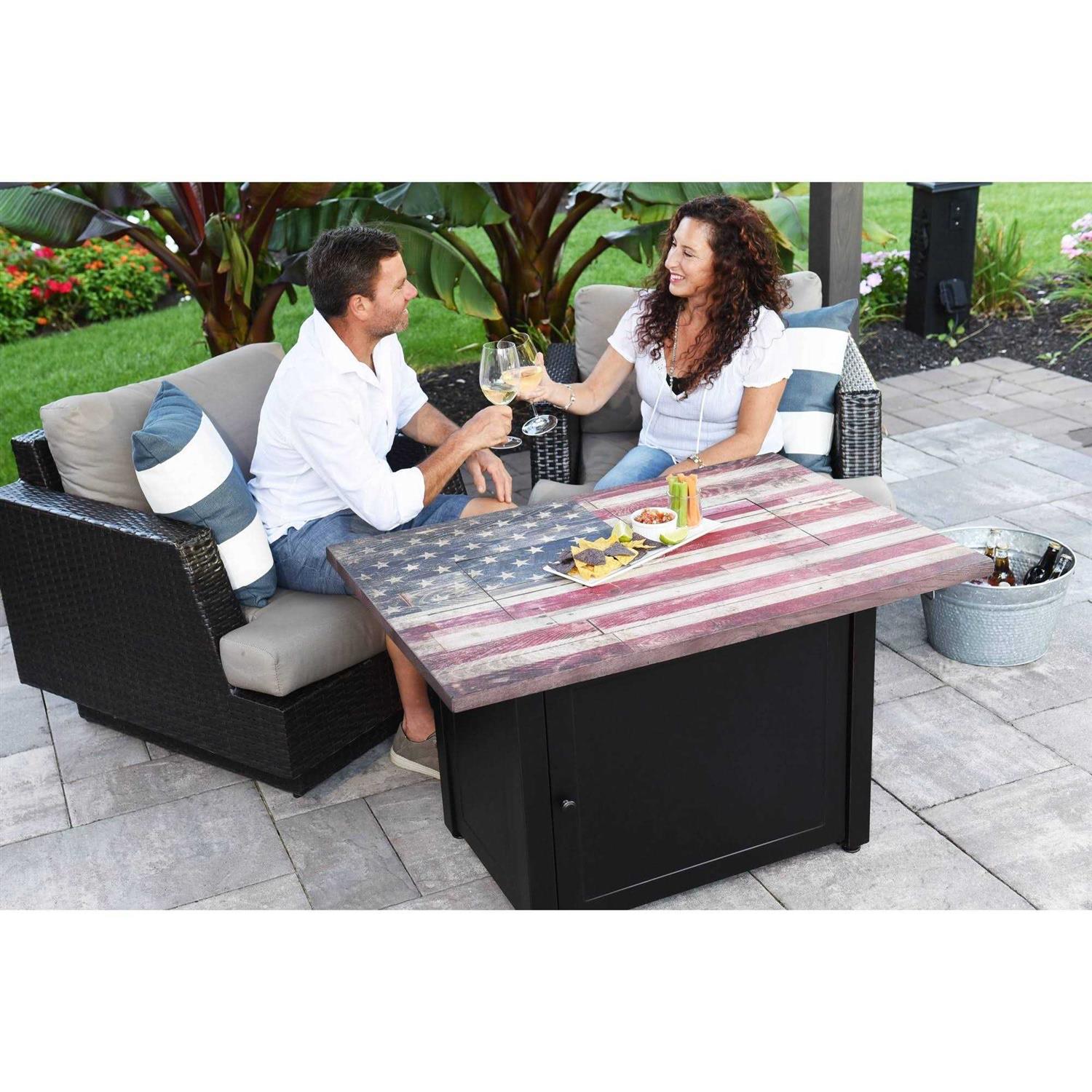 Endless Summer The Americana Rectangular Gas Outdoor Fire Pit - Image 3