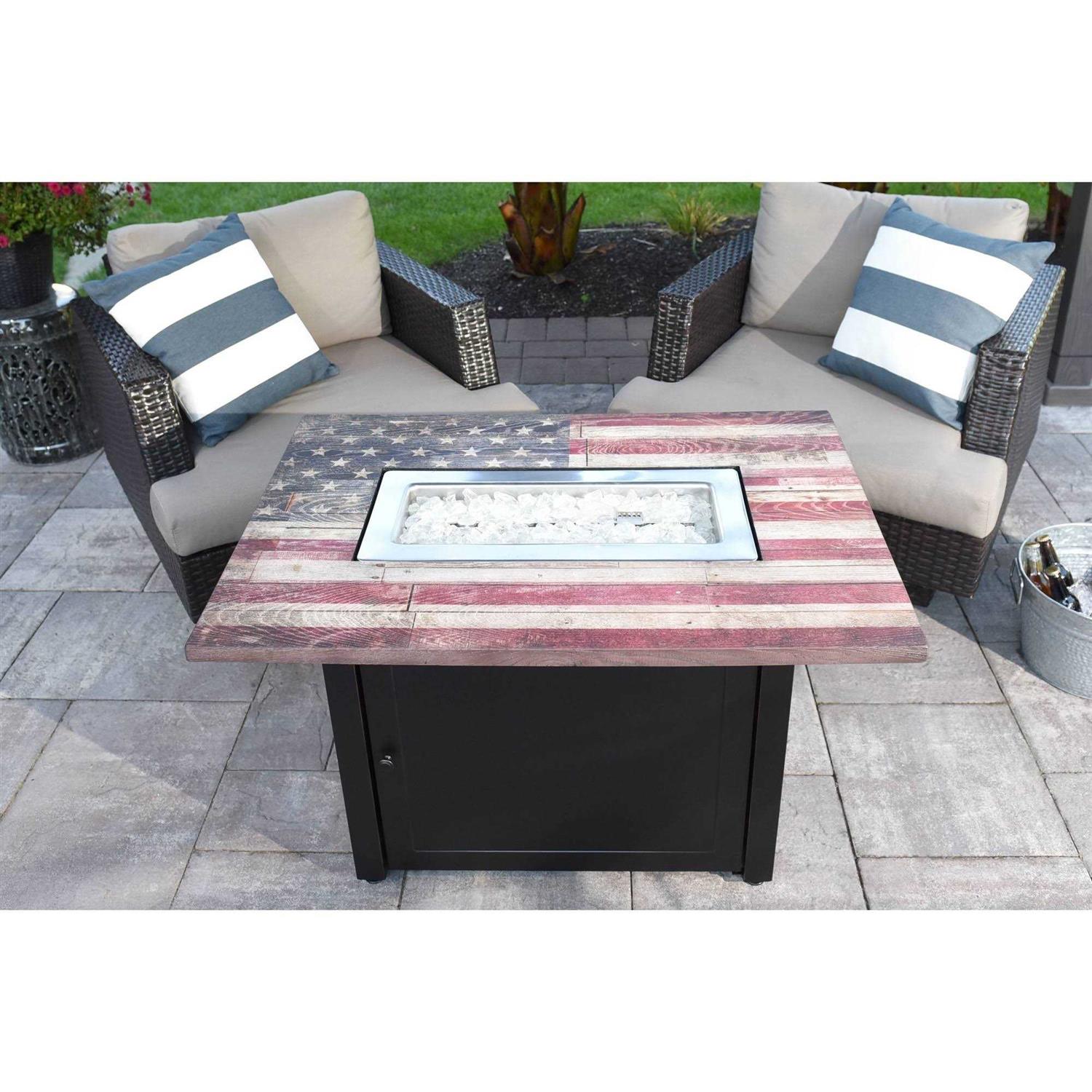 Endless Summer The Americana Rectangular Gas Outdoor Fire Pit - Image 4
