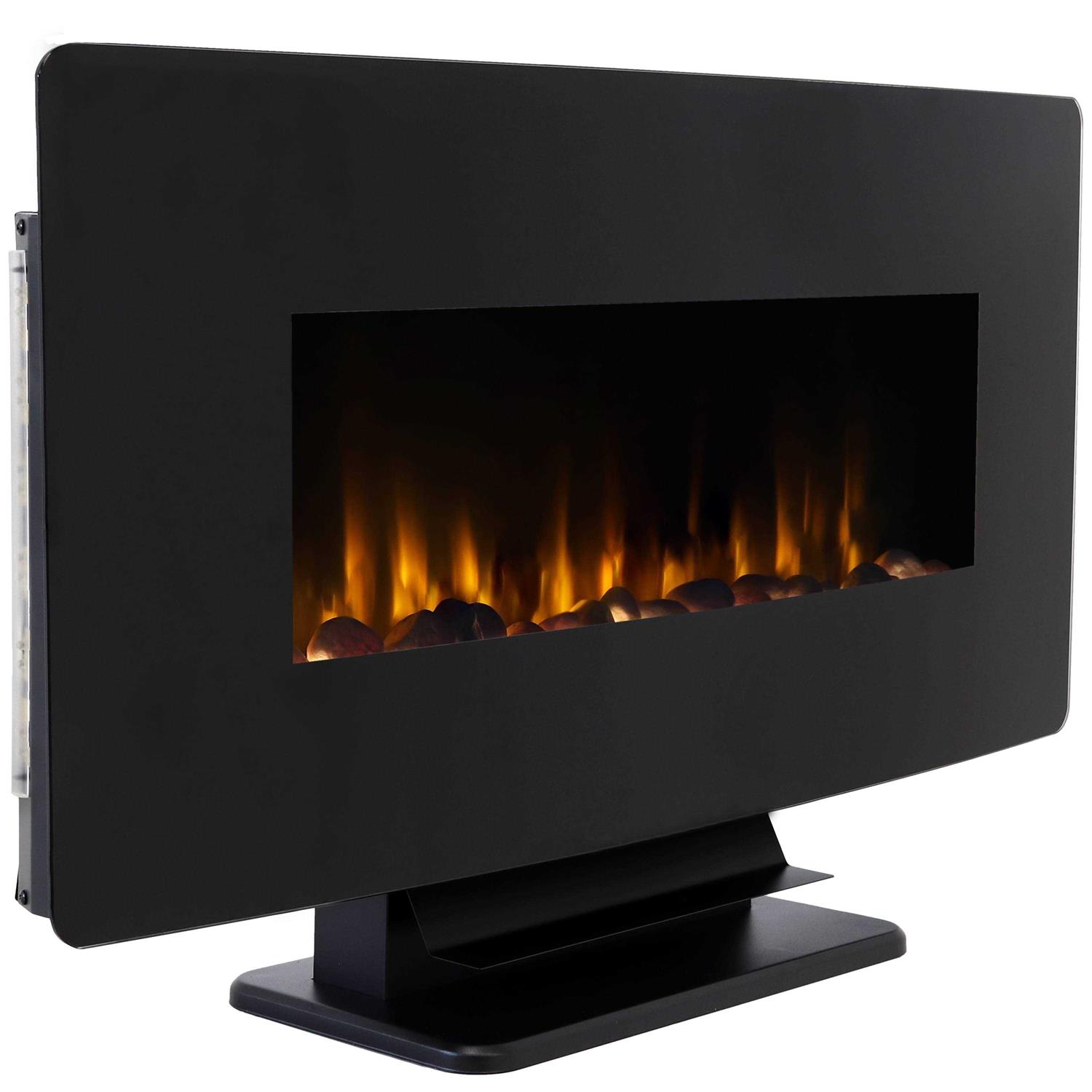 Sunnydaze 35.75 Curved Face Wall Mount or Freestanding Color-Changing Fireplace - Image 3