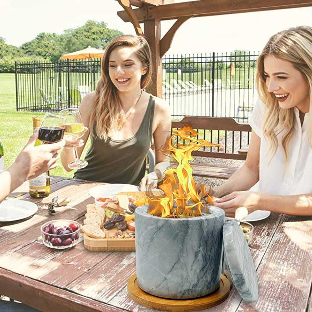 Tabletop Fire Pit Bowl Indoor Outdoor for Smores,Table Top Fire Pit Bowl,Table Top Firepit for Outside Patio - Image 2