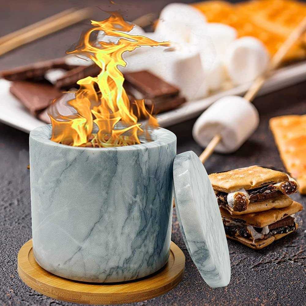 Tabletop Fire Pit Bowl Indoor Outdoor for Smores,Table Top Fire Pit Bowl,Table Top Firepit for Outside Patio - Image 3