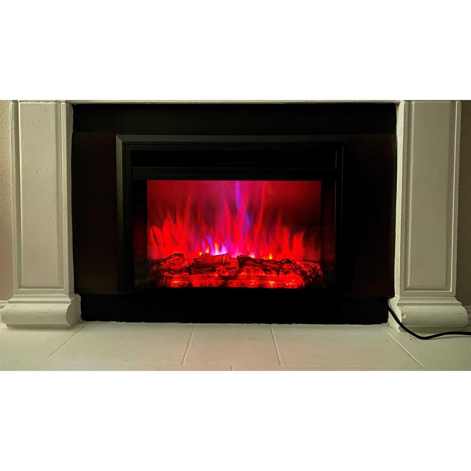 XBrand Insert Fireplace Heater w/Remote Control and LED Flame Effect HT9738LG - Image 2