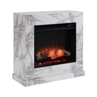 Southern Enterprises Dendale Faux Marble Electric Fireplace