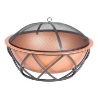 Fire Sense Barzelonia Round Copper Look Fire Pit