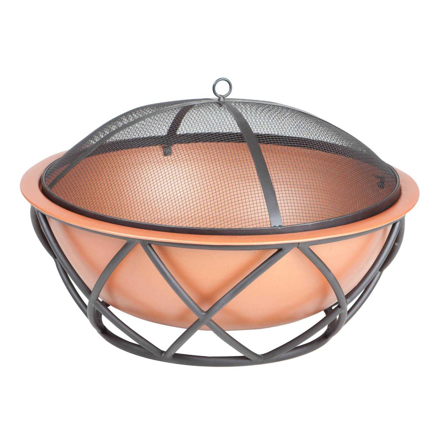 Fire Sense Barzelonia Round Copper Look Fire Pit