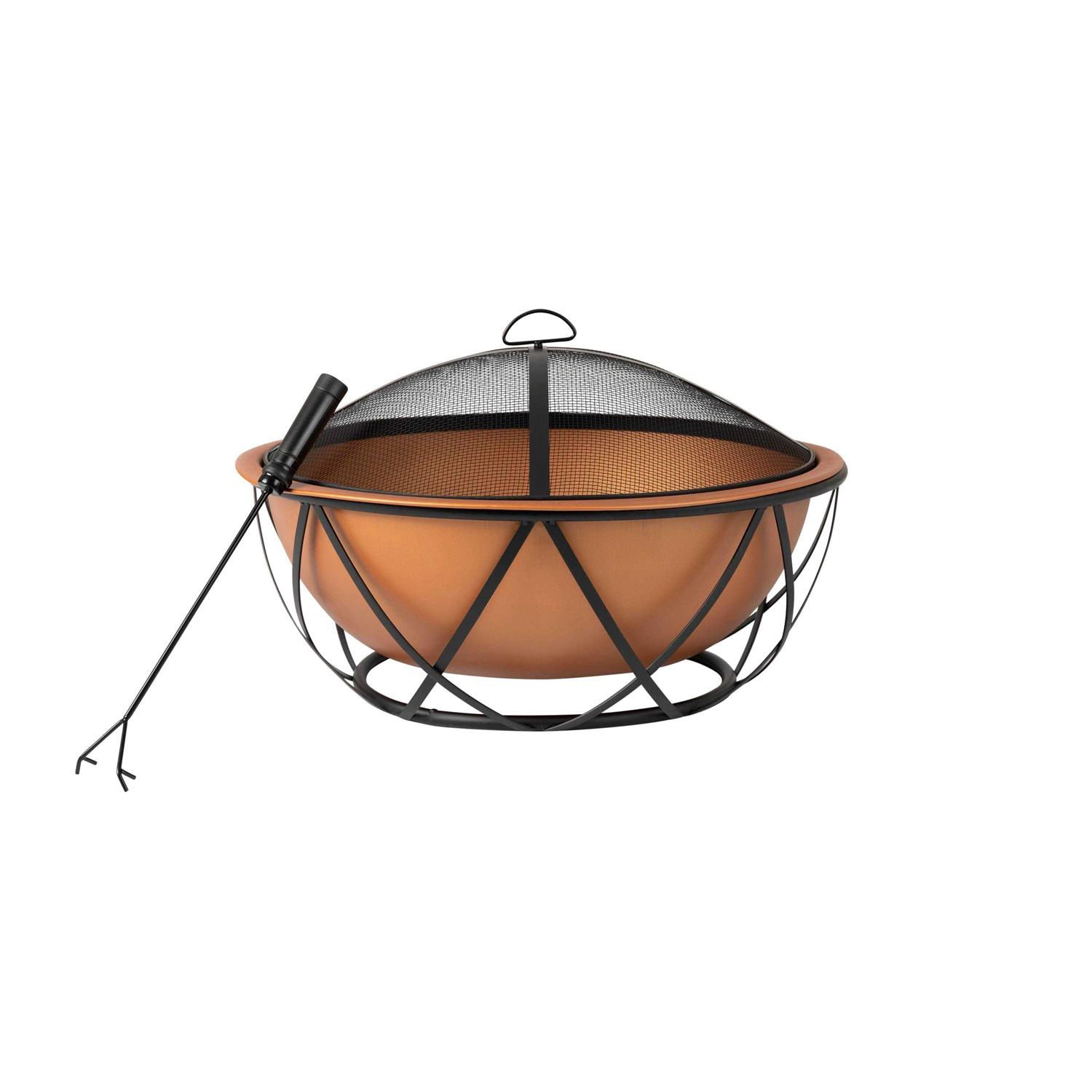 Fire Sense Barzelonia Round Copper Look Fire Pit - Image 3