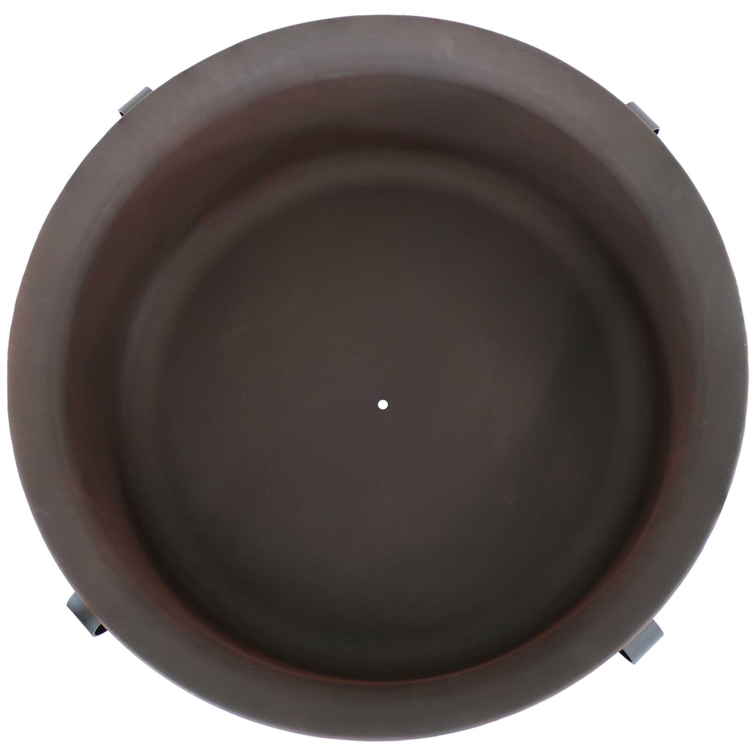 Sunnydaze Decor 29 in. Round Steel Wood Burning Fire Pit with Cauldron Style and Spark Screen Set in Bronze - Image 3