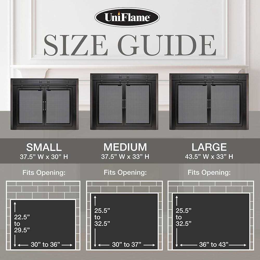 Uniflame Gregory Cabinet-style Fireplace Doors with Smoke Tempered Glass - Image 4