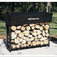 Woodhaven Black Firewood Rack