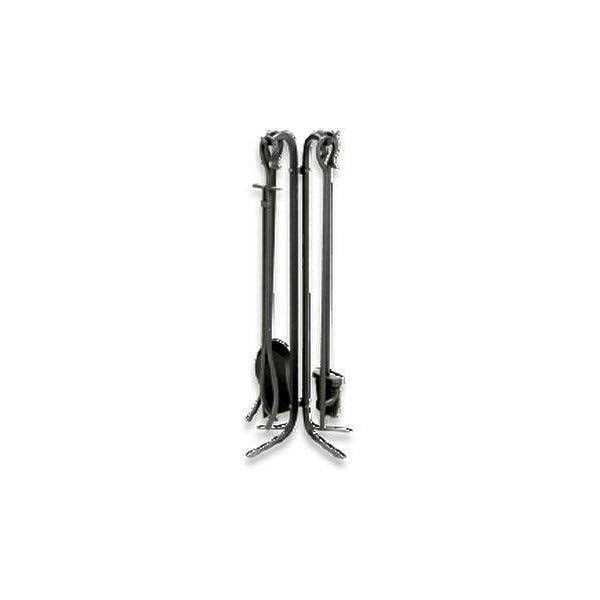 Uniflame 5 Piece Black Wrought Iron Fireset - Image 4