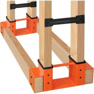 SnugNiture Outdoor Firewood Log Storage Rack Bracket Kit Adjustable Log Rack Holder