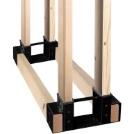 SnugNiture Outdoor Firewood Log Storage Rack Bracket Kit Adjustable Log Rack Holder