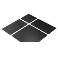 SBI Black Steel Corner Hearth Pad AC02789